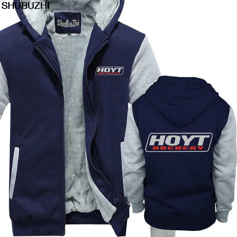 HOYT стрельба из лука охотничий лук логотип черные зимние толстые толстовки футболка свой собственный дизайн повседневные забавные толстые толстовки sbz1120 - Цвет: navy grey