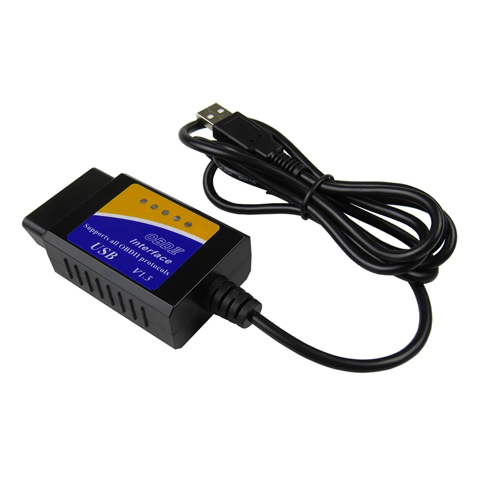 ELM327 USB V1.5 OBD2 автомобильный диагностический интерфейс сканер ELM 327 V 1 5 OBDII