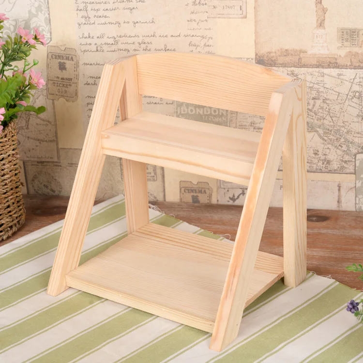 Винтажная деревянная полка для хранения украшений настенная мелочей подвесное