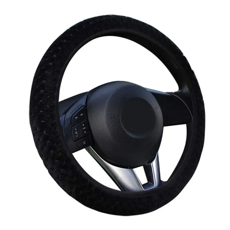 Аксессуары универсальные пушистые плюшевые чехлы рулевого колеса автомобиля