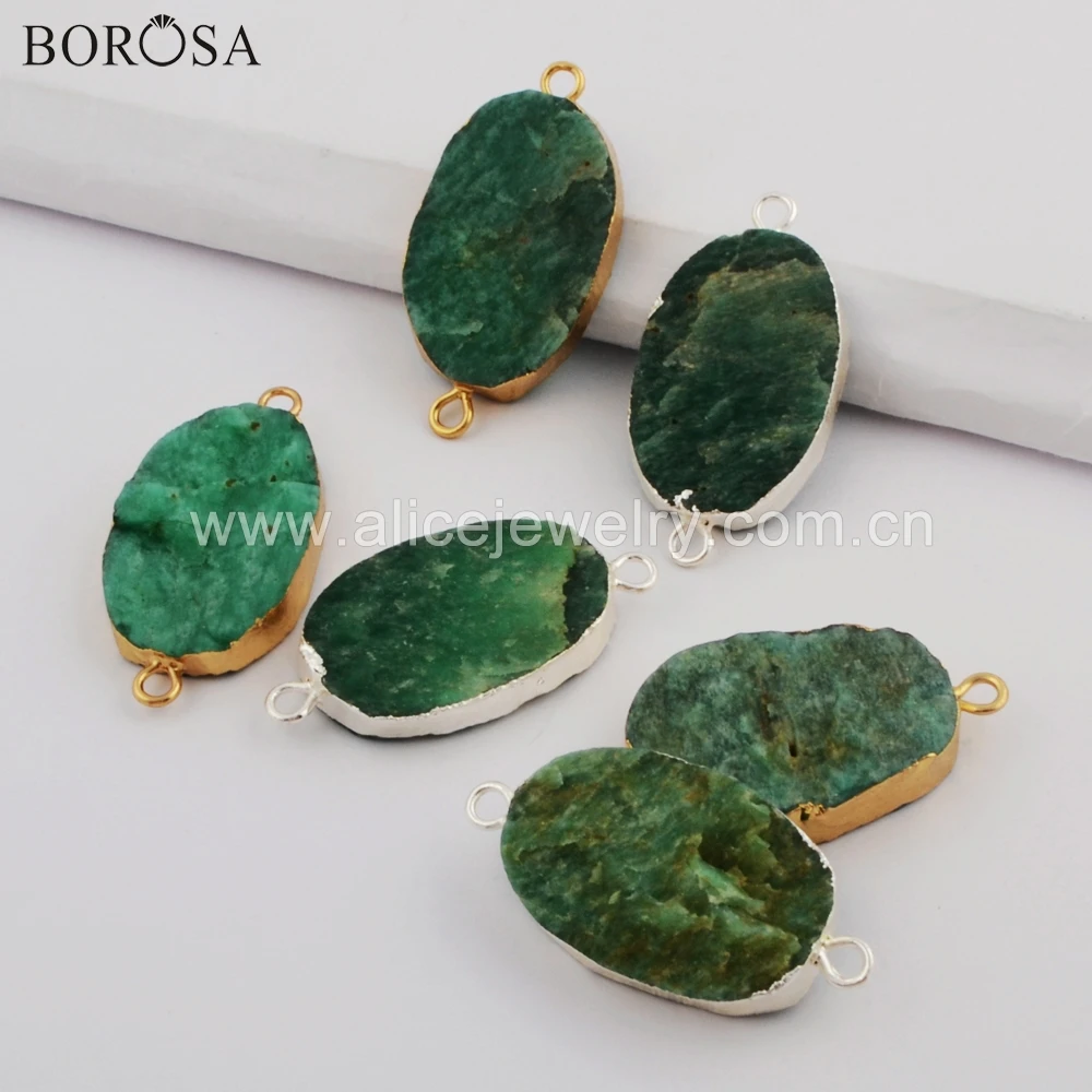 BOROSA 5 шт. натуральный Австралийский соединитель Jades грубое ювелирное изделие из