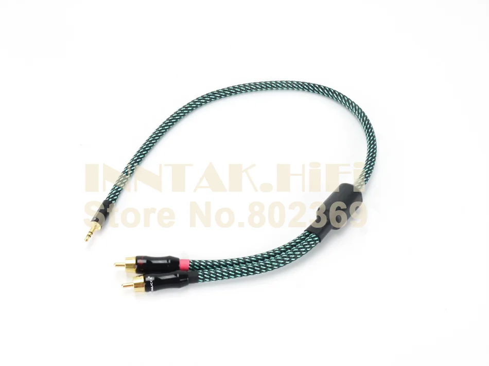 1 шт. Высокое качество Hifi 3 5 мм до 2 RCA кабель 4N OFC аудио кабель|3.5mm to rca|rca cableaudio cable |