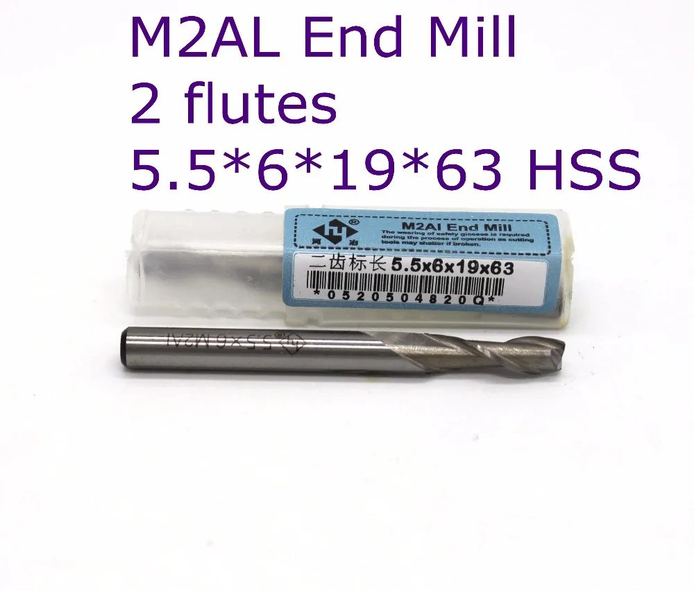 

router bit 10 pcs 5.5*6*19*63 of 2 Flute HSS M2AL End Mill Diameter 1mm CNC milling machine tools mills cutter