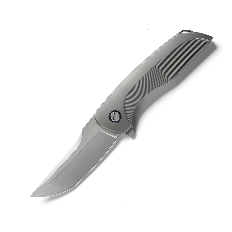 Light grey DICORIA Hokkido Тактика Складной нож шарикоподшипник M390 лезвие титановая ручка Кемпинг Охота Открытый выживания Ножи EDC инструменты - Цвет: Light grey