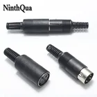 1 шт. 3P DIN штекер Женский Разъем питания постоянного тока с черным пластиковым адаптер рукоятки