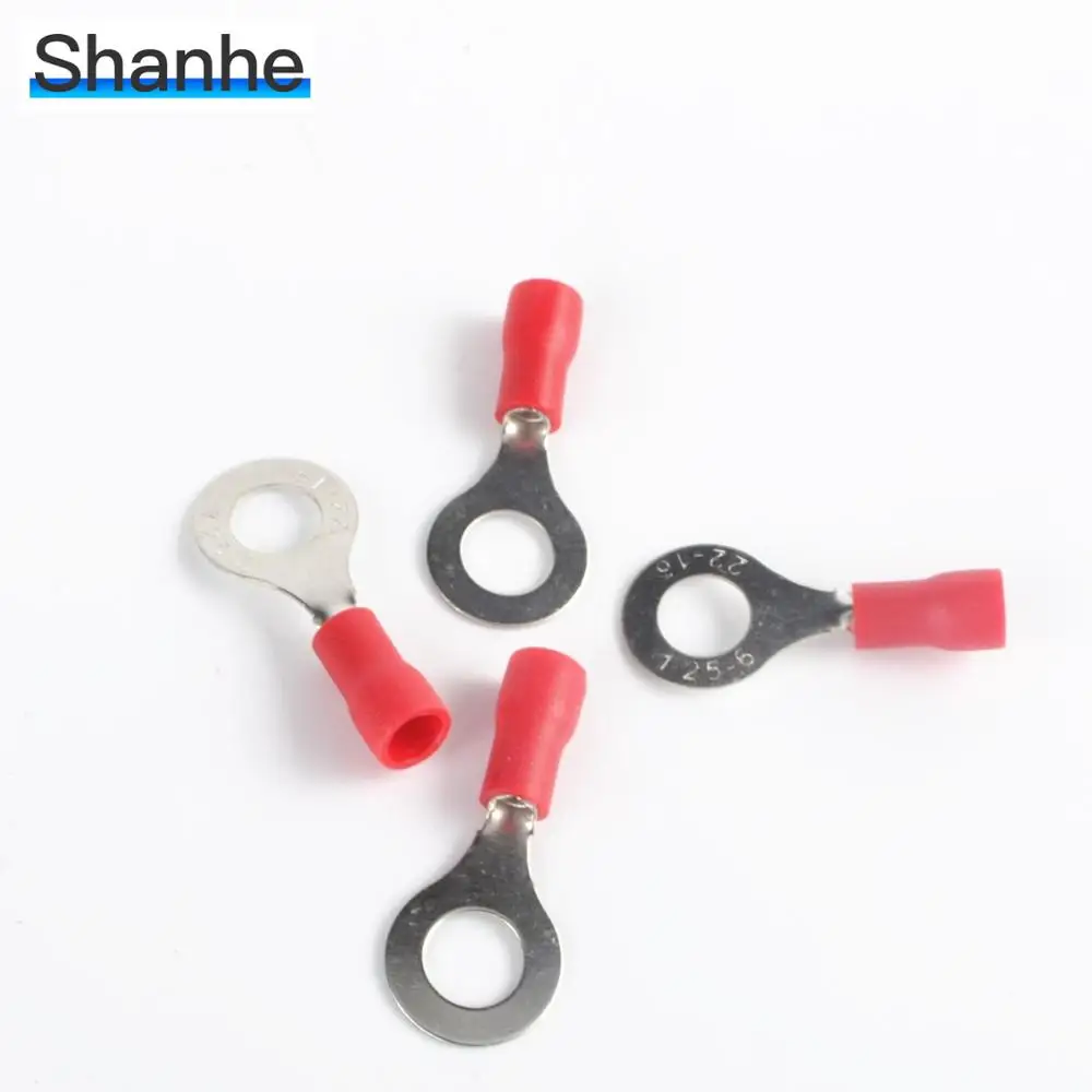 RV1.25 10 Красный 22 16 AWG 0 5 1 мм2 Изолированный Кольцевой клеммный соединитель