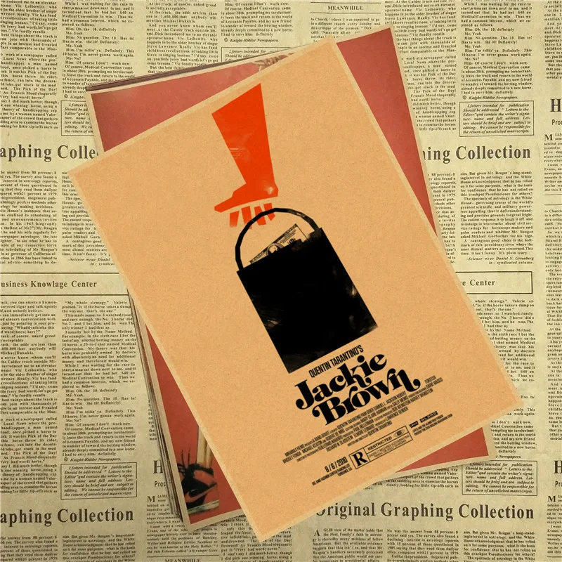 Винтажный постер из крафт бумаги в стиле фильма Джеки Браун 42x30 см|kraft paper poster|wall
