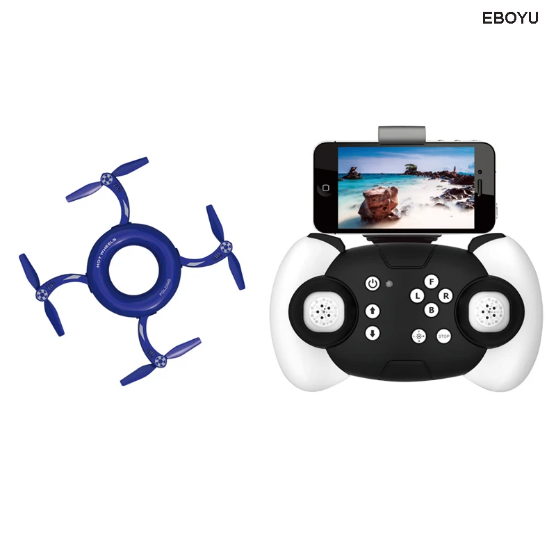 

EBOYU X48-1 Circle WiFi FPV Drone with 30W/200W HD Camera 2.4G Foldable Drone Altitude Hold Round RC Quadcopter Drone RTF