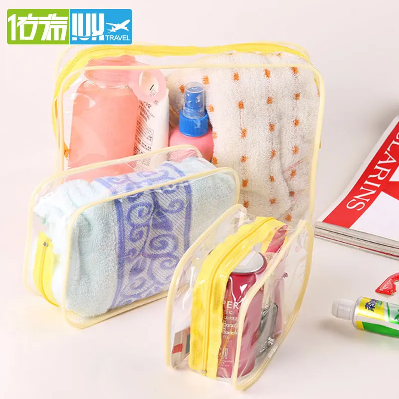 IUX Travel PVC Cosmetic Bags Women Transparent Clear Zipper Makeup Organizer Bath Wash Make Up Tote Handbags Case | Багаж и сумки