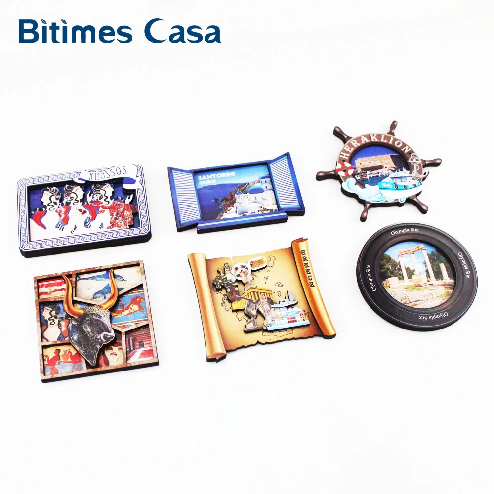 Bitimes Греция культура 3D магниты на холодильник Olimpia Site Knossos Европейское культурное