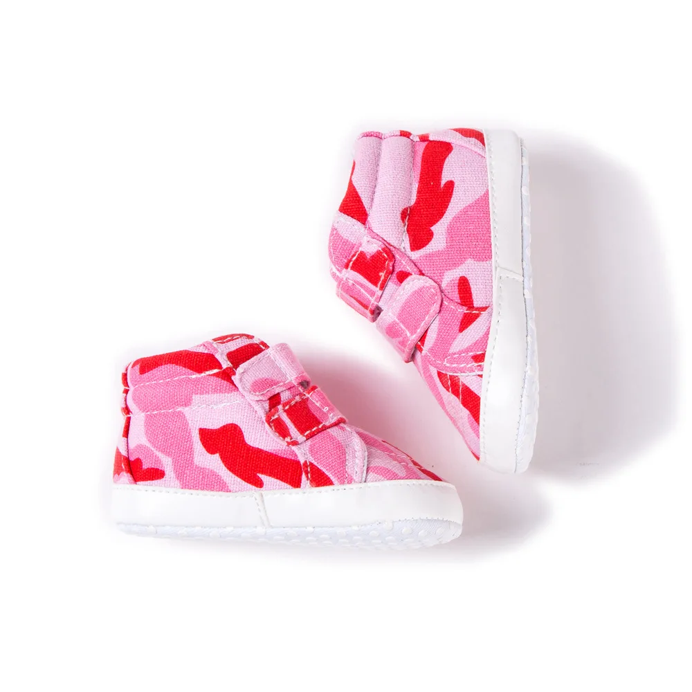 

2019 New Camouflage Canvas Baby Shoes Boys and Girls Spring and Autumn Velcro Baby toddler Shoes soft Baby shoes 0-1 Years old