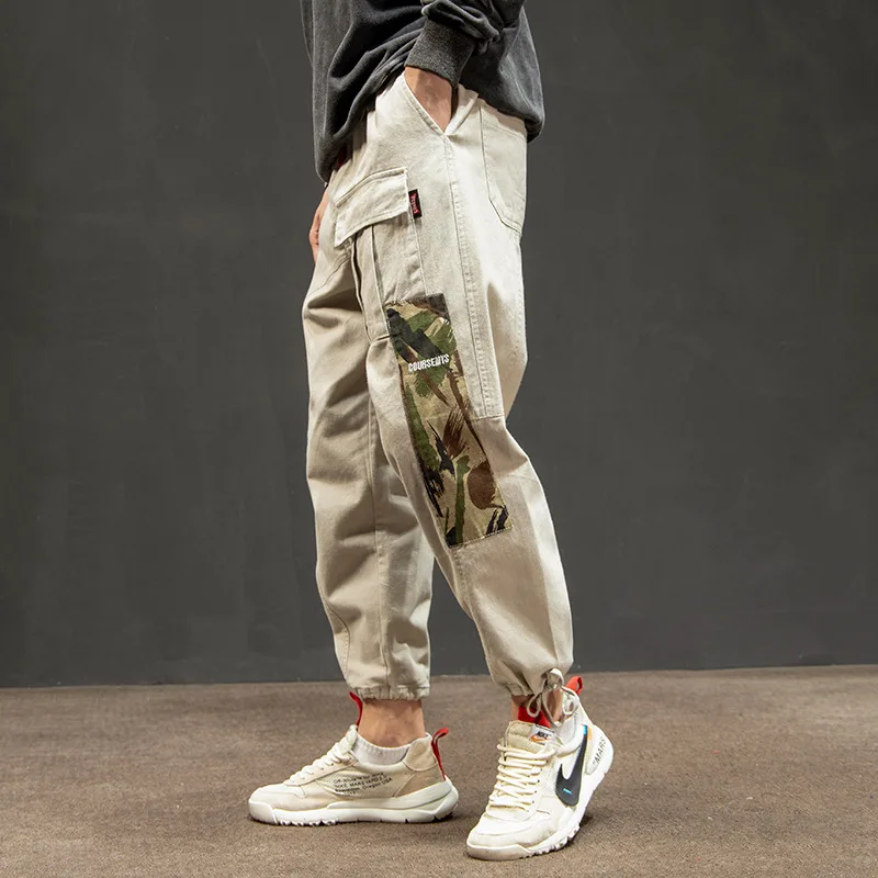 ZK Camo Cargo/лоскутные брюки 2019 мужские модные мешковатые тактические хип хоп