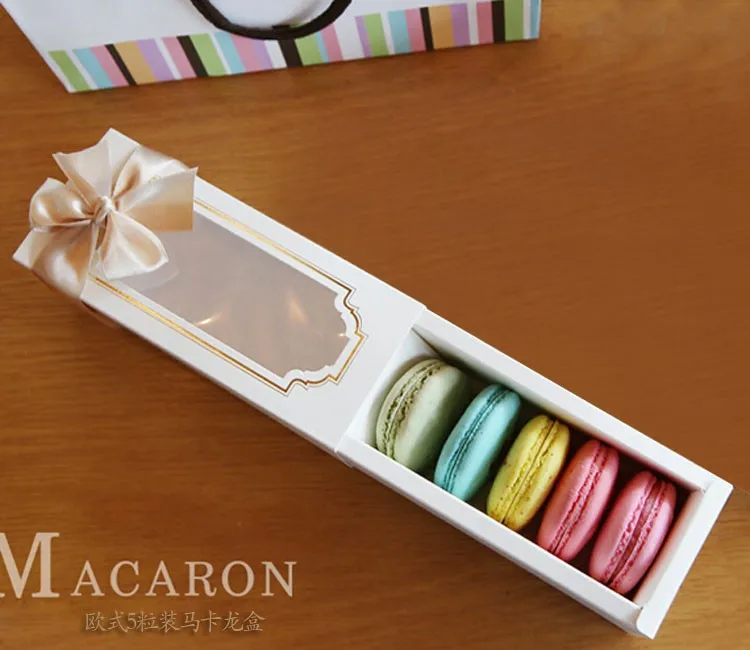 new 2018 hot Window Macaron boxe cake box gift 50PCS/LOT | Дом и сад