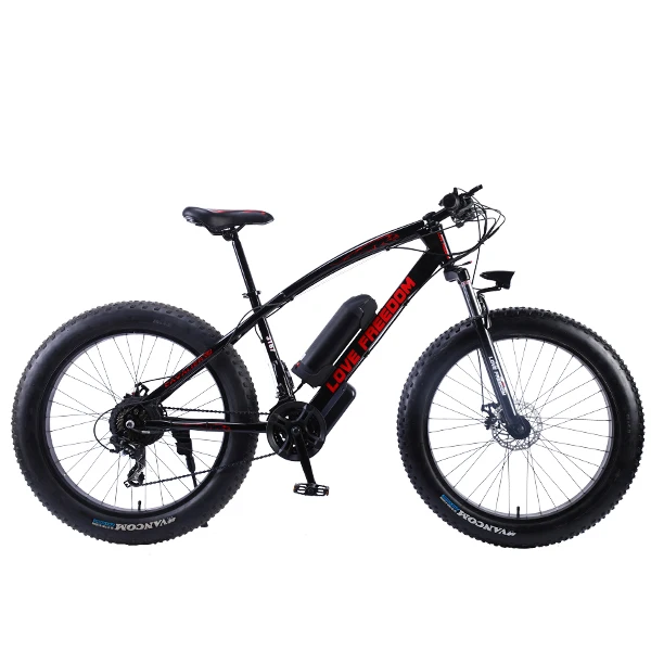 350W Black red Love Freedom 21 скоростной горный велосипед, электрический велосипед 36 В 350 Вт 10.4Ah 26X4,0, мощный Электрический толстый велосипед - Цвет: 350W Black red