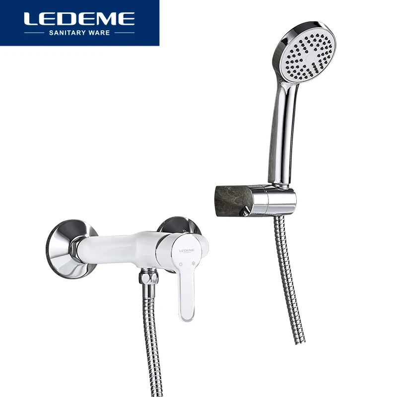 LEDEME Смеситель для душ.кабины латунь Цвет: белый L2003W|Смесители ванны| |