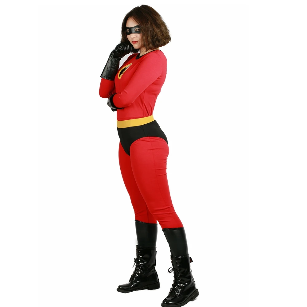 Coslive Суперсемейка 2 Косплей Elastigirl полноразмерный костюм Терилен Хэллоуин Костюм