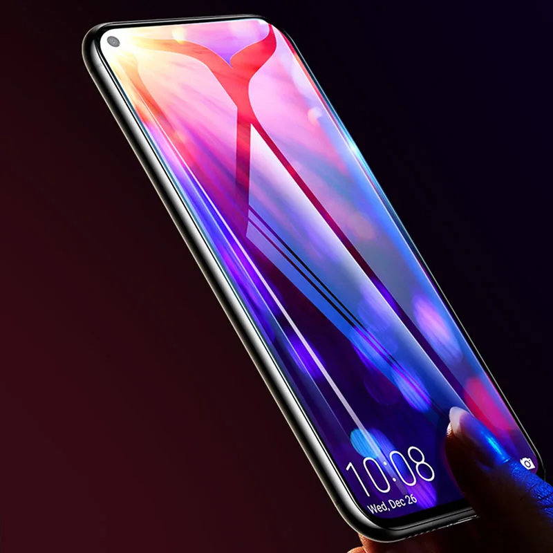 Черный Hacrin для huawei Honor 20 закаленное Стекло закругленный край 3D полное покрытие Стекло пленка для Honor 20 20 Pro 20 Lite 20i Экран протектор - Цвет: Черный