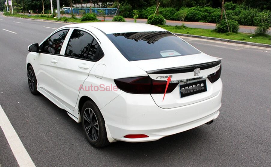 Карбоновый цветной пластиковый спойлер заднего багажника крыла для Honda City Sedan 2014