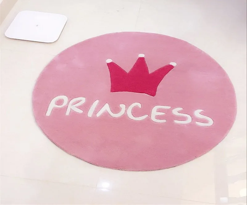 Корона принцессы круглый ковер Детский Розовый для спальни прикроватный стул