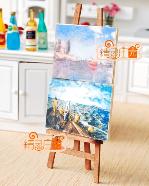 

MINI dollhouse miniature Mini furniture accessories model accessories for painting easel art atmosphere