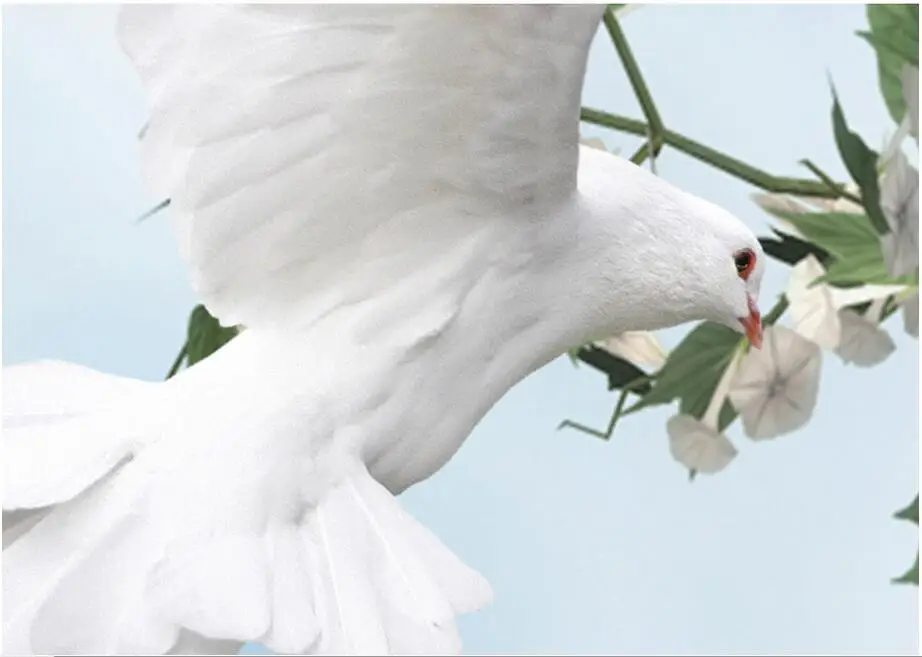 3d настенные фрески для комнат нетканые обои с изображением единорога голубя в