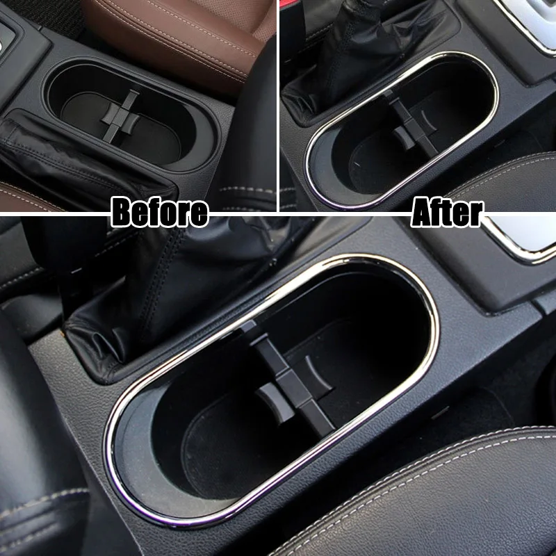 Для Subaru Forester SJ Внутренняя ABS хром держатель стакана воды крышка отделка комплект стайлинга автомобилей украшения