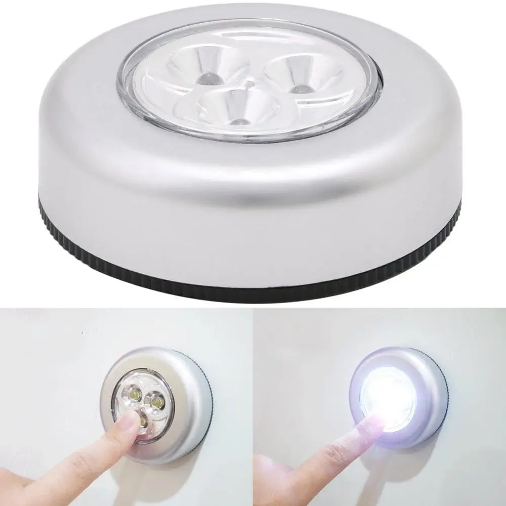 PANYUE Wholesale 20PCS Mini LED Night Light with tape 3 Leds Night Lamp Car Emergency Led Lights Small Portable lantern