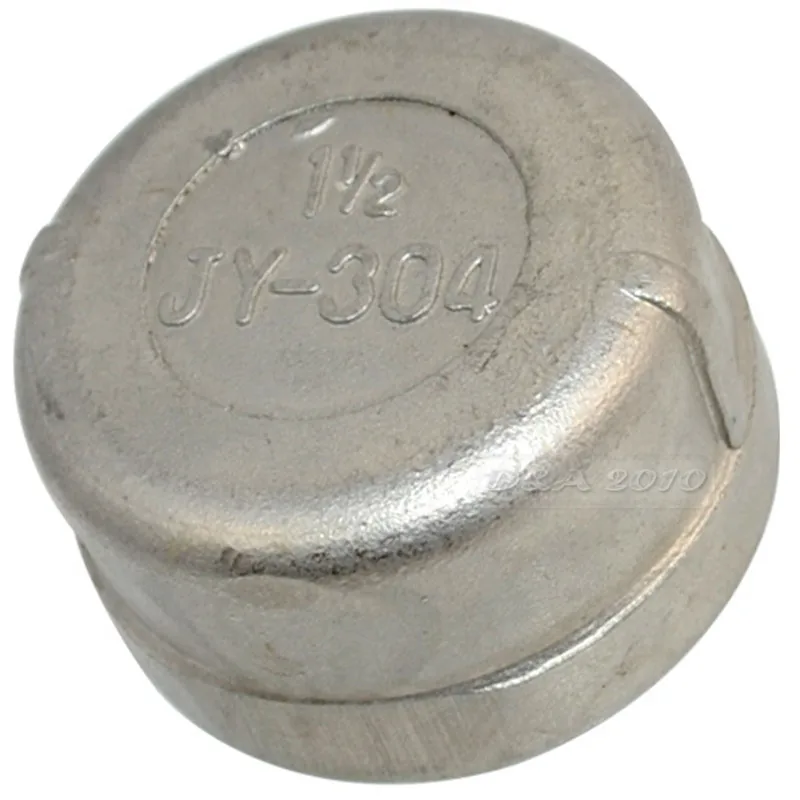 MEGAIRON BSPT 1-1/2&quot DN40 Pipe Cap Female Stainless Steel SS304 Threaded End Cover For |