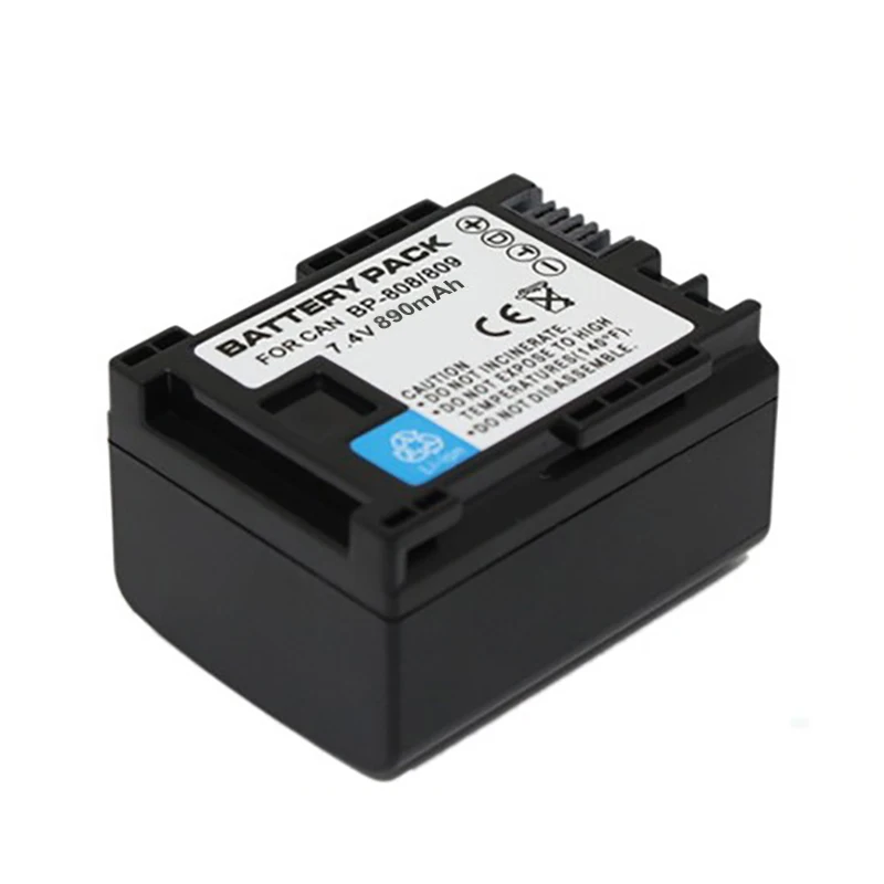 Высококачественная сменная батарея для фотоаппарата на 890 мАч Canon BP 808D FS10 FS200 FS100