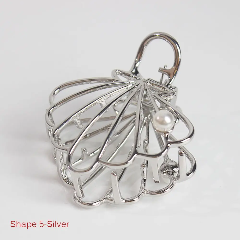 shape5silver 1 шт., Классический розовый Золотой геометрический стильный зажим для волос для женщин, заколки для волос, держатель для хвоста, булочка, аксессуары для волос - Цвет: shape5silver