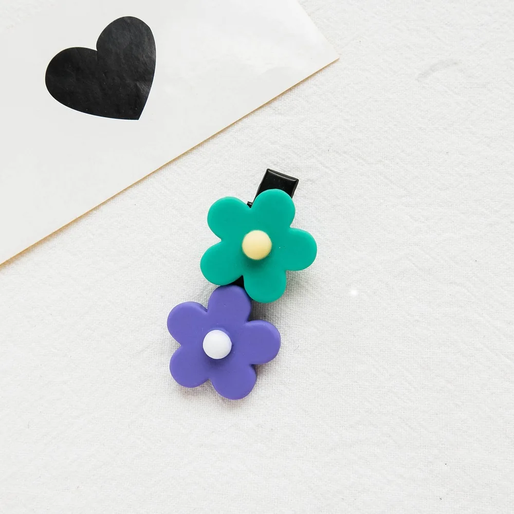 Ins милые маленькие цветы Корейская Милая модная заколка для волос Liu Hai Bian Jia |