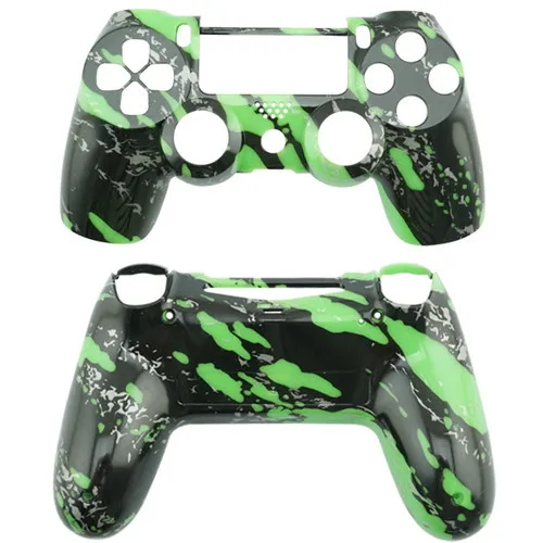 Green Splatter Для Playstation 4 оболочка корпуса Чехлы для PS4 Передняя и задняя игра оболочки гидро окунутый дизайн Замена пластиковый чехол для PS4 - Цвет: Green Splatter