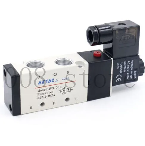 

Free shipping good qualty 5 port 2 position Solenoid Valve 4V310-10,have DC24v,DC12V,AC24V,AC110V,AC220V