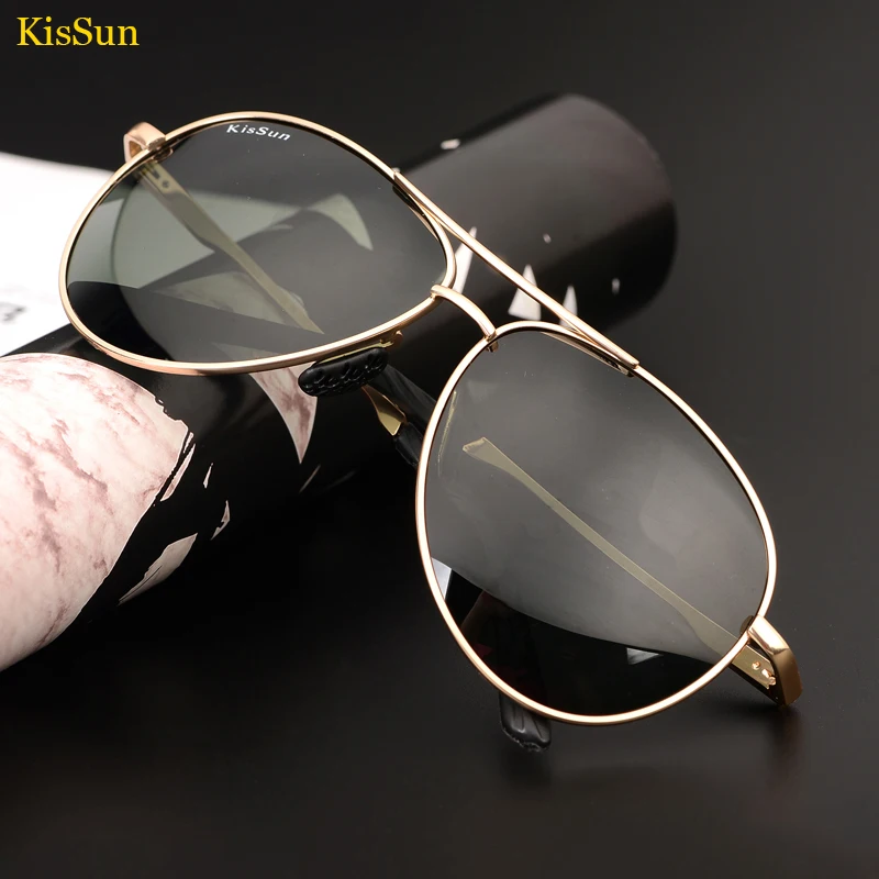 

2018 Sunglasses Men Aviador Polarized 62mm Sun Glasses for Men Fishing UV Portect Polarizing Dark Green Lens Eyeglasses Men's