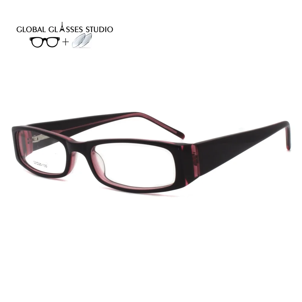 

Women's Leisure Acetate Glasses Frame Eyewear Eyeglasses Reading Myopia Prescription Lens 1.56 Index RM00421 C60