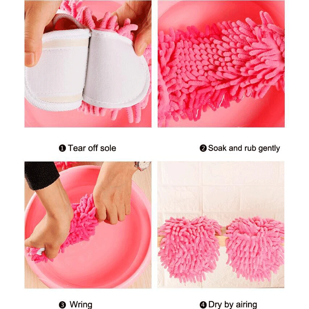 Пара Лидер продаж Многофункциональный тапочек из волокна бахилы Чистые Тапочки