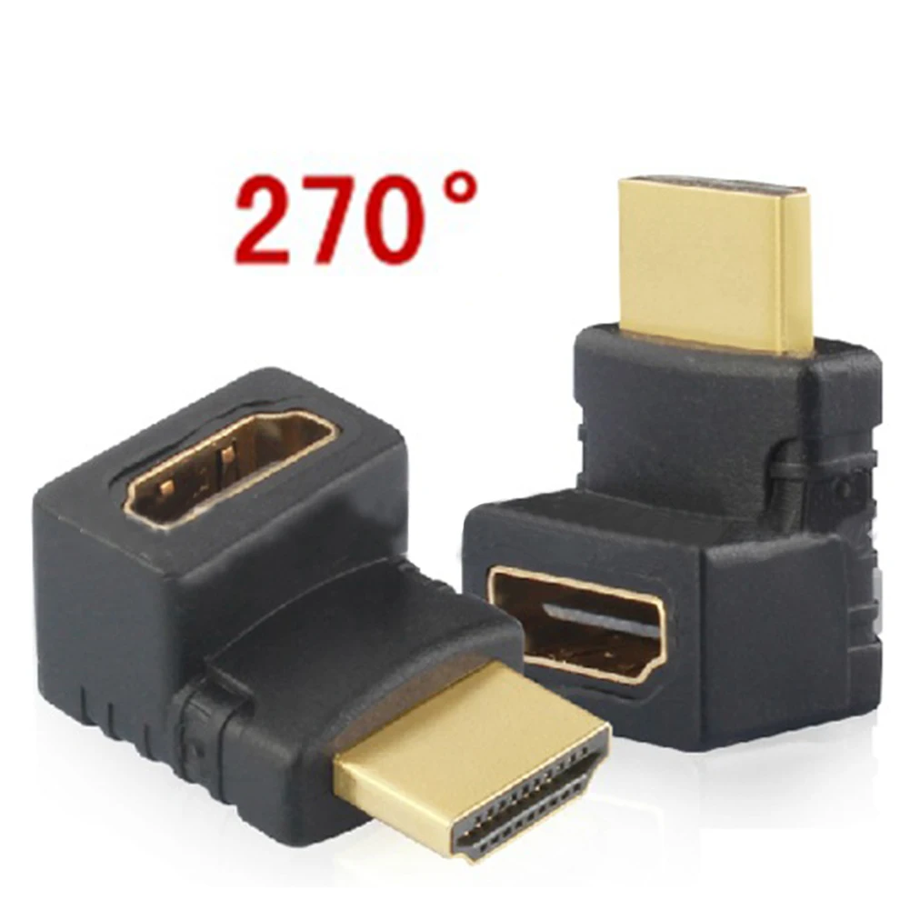 90 градусов 1080P 270 совместимому с HDMI адаптер Папа мама ТВ конвертер муфта|Кабели HDMI|