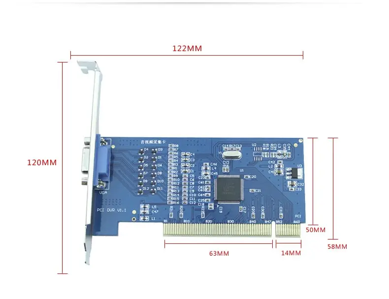 Hfsecurity PCI карта 4 канала карта сбора данных наблюдения Карта видеозахвата совместим 960 H DH D1 С телефонным пультом управления видео карта сбора данных
