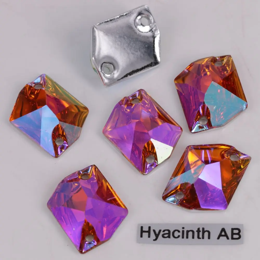 Hyacinth AB 11x14 мм, 16x20 мм, 21x26 мм цвета AB#3265 космическая смола для пришивания камней - Цвет: Hyacinth AB