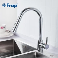 frap modern simplicity kitchen faucet brass pull out single handle chrome two ways water outlet spray water saving tap y40075