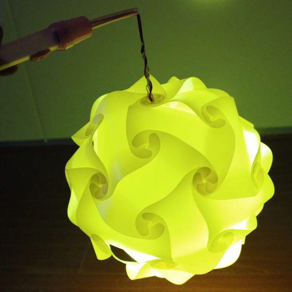 Dia40cm сплошной цвет пластика pp Головоломки Лампы iq Lights PP Свет Головоломка Горячей
