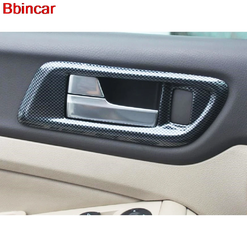 Bbincar 7 шт. ABS углеродное волокно краска внутренняя дверная ручка консоль переключения передач крышка отделка MT только для Ford Focus 2009 2010 2011