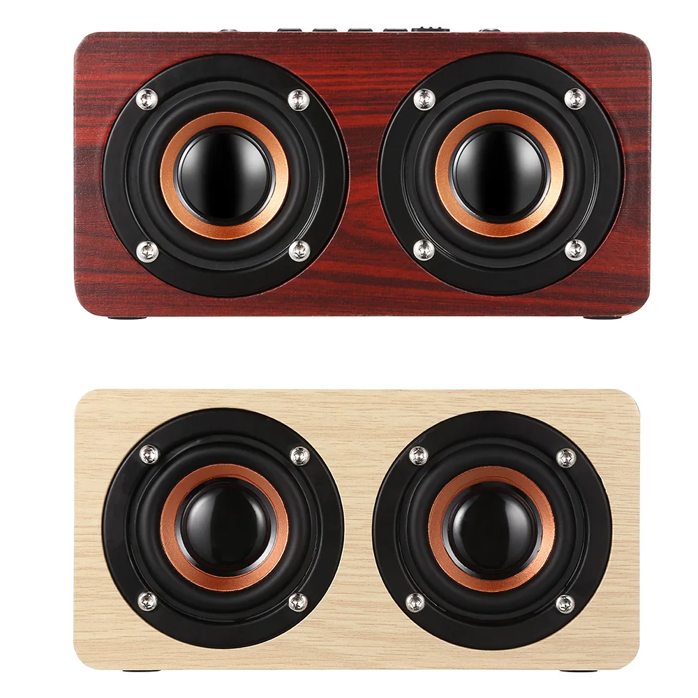 W5 Bluetooth динамик портативный беспроводной плеер деревянный дизайн HiFi аудио Suppor TF