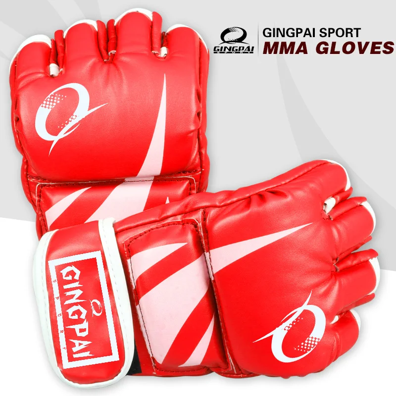 Новые боксерские перчатки ММА высокого качества Муай Тай Мужские красные PU для