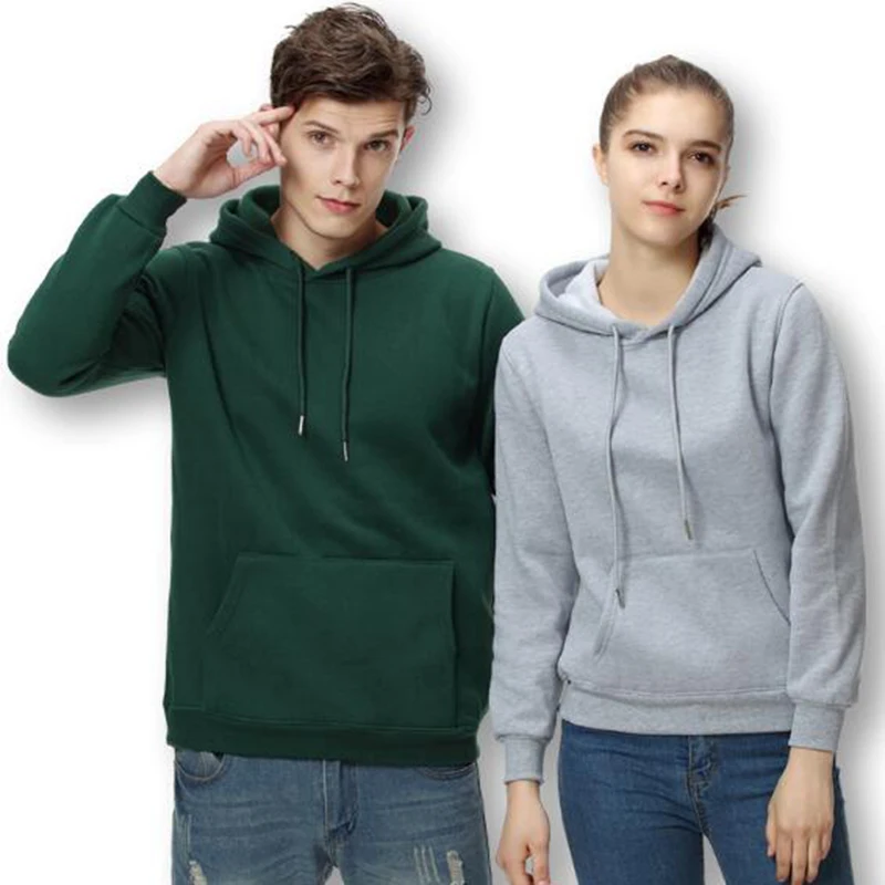 Couples Students Solid Sports Hoodies Exercise Running Sweaters Women Men Hooded Sportswear 12 Colors Plus Size Gym Sweater S | Спорт и