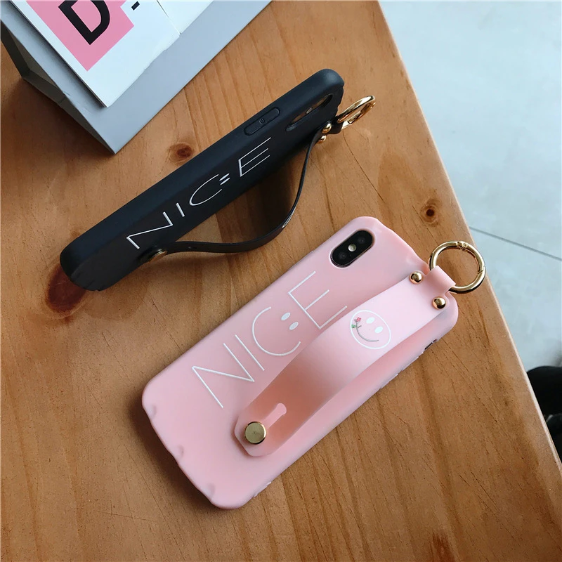 Простой английский алфавит смайлик чехол для iphone X XR XS Max браслет 8 7 6 6s Plus Силиконовые чехлы из