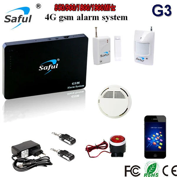 Беспроводной проводной GSM пожарная сигнализация безопасности Android/Iphone App
