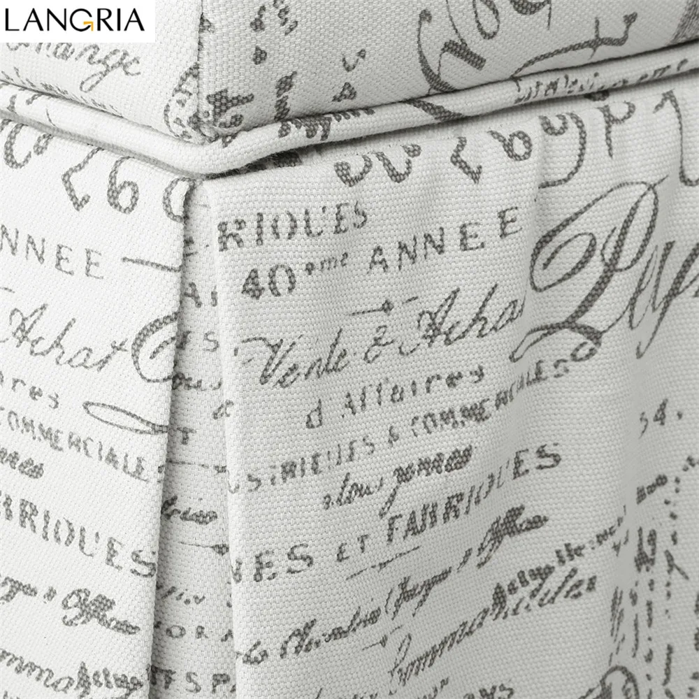 Тканевая скамейка LANGRIA с рисунком французского сценария и кубический османский