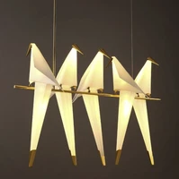 modern thousand paper crane shape led guest restaurant chandelier paper folding bird bedroom creative personality fashion lamp