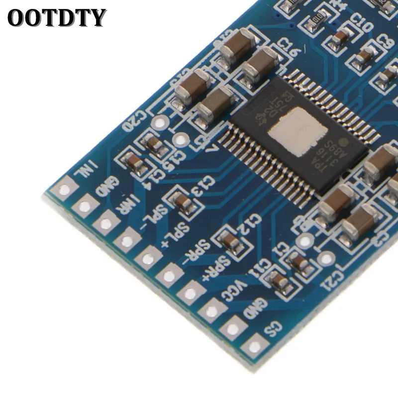 1 шт. Новый OOTDTY DC 12 В 24 мини TPA3116D2 2x50 Вт цифровой аудио усилитель мощности плата